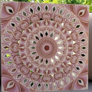 40 cm-es barnás-bézses-púderes színátmenetes mandala, Otthon & Életmód, Dekoráció, Spiritualitás, Mandala, , MESKA