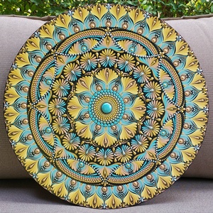 40 cm-es scottish sunset színvilágú színátmenetes mandala, Otthon & Életmód, Dekoráció, Spiritualitás, Mandala, Festészet, Festett tárgyak, MESKA