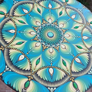 38 cm-es tavaszi hangulatú  mandala - otthon & életmód - dekoráció - spiritualitás - mandala - Meska.hu