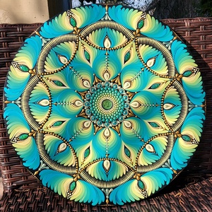 38 cm-es tavaszi hangulatú  mandala - otthon & életmód - dekoráció - spiritualitás - mandala - Meska.hu