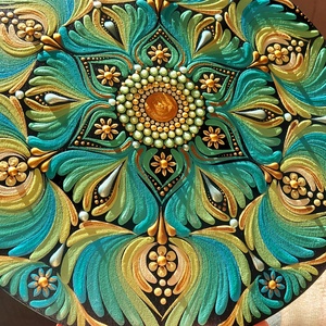 20 cm-es tavaszi hangulatú kis mandala - otthon & életmód - dekoráció - spiritualitás - mandala - Meska.hu