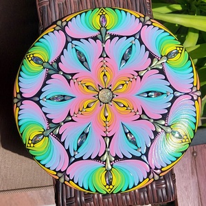 17,5 cm-es Tündérkert disc alakú kő - otthon & életmód - dekoráció - spiritualitás - mandala - Meska.hu