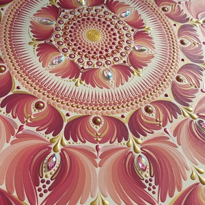 45 cm-es  Valentin nap ihlette mandala - otthon & életmód - dekoráció - spiritualitás - mandala - Meska.hu