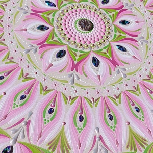45 cm-es Virágos rét mandala - otthon & életmód - dekoráció - spiritualitás - mandala - Meska.hu