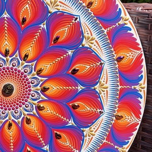 45 cm-es Sunset Floral mandala - otthon & életmód - dekoráció - spiritualitás - mandala - Meska.hu