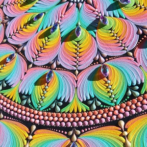 55 cm-es mandala lágy szivárvány színekkel - otthon & életmód - dekoráció - spiritualitás - mandala - Meska.hu 55 cm-es mandala lágy szivárvány színekkel - otthon & életmód - dekoráció - spiritualitás - mandala - Meska.hu