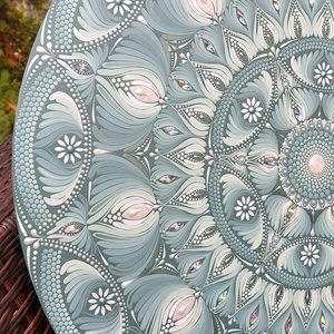 55 cm-es mandala pasztelzöldes színátmenettel - otthon & életmód - dekoráció - spiritualitás - mandala - Meska.hu 55 cm-es mandala pasztelzöldes színátmenettel - otthon & életmód - dekoráció - spiritualitás - mandala - Meska.hu