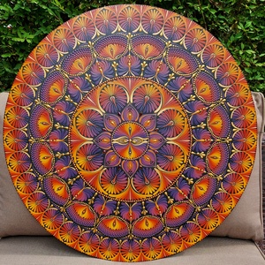 60 cm-es Sunset mandala , Otthon & Életmód, Dekoráció, Spiritualitás, Mandala, Festészet, Festett tárgyak, MESKA