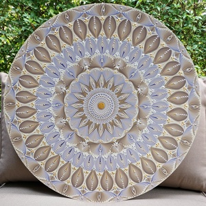 60 cm-es mandala barnás-halványlilás színátmenettel, Otthon & Életmód, Dekoráció, Spiritualitás, Mandala, Festészet, Festett tárgyak, MESKA