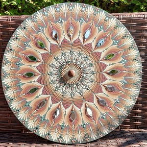 38 cm-es Őszi hangulatú mandala, Otthon & Életmód, Dekoráció, Spiritualitás, Mandala, Festészet, Festett tárgyak, MESKA