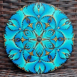 25 cm-es Ocean floral mandala - Meska.hu