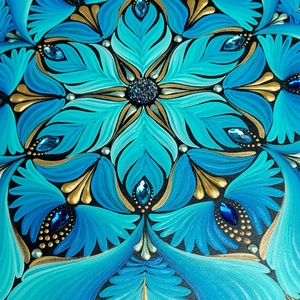 25 cm-es Ocean floral mandala - otthon & életmód - dekoráció - spiritualitás - mandala - Meska.hu