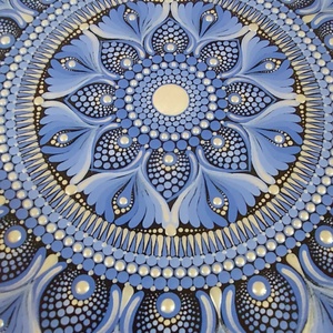 Halvány lilás-kék színátmenetes  kis mandala - otthon & életmód - dekoráció - spiritualitás - mandala - Meska.hu