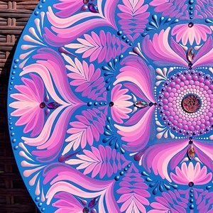 38 cm-es Mystic Garden mandala - otthon & életmód - dekoráció - spiritualitás - mandala - Meska.hu