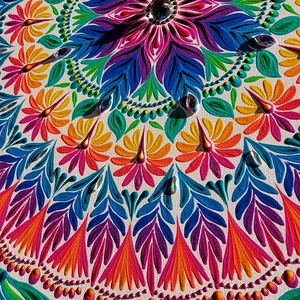 55 cm-es Varázslatos kert mandala vibráló szivárvány színekkel - otthon & életmód - dekoráció - spiritualitás - mandala - Meska.hu