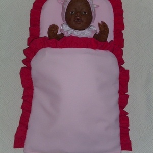 Fodros takaró párnával 43-48 cm-es játék babákhoz -  - Meska.hu