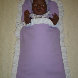 Fodros takaró párnával 43-48 cm-es játék babákhoz -  - Meska.hu