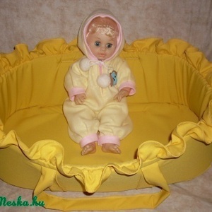 Fodros mózeskosár 40-48 cm-es játék babához -  - Meska.hu