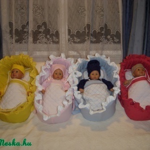 Fodros mózeskosár 40-48 cm-es játék babához -  - Meska.hu