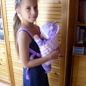 Hordozó 43-50 cm-es játék babához -  - Meska.hu