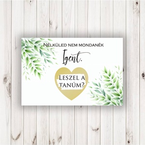 Kaparós képeslap felkérésekhez, tanú felkérésére, koszorúslány felkérésére, keresztszülő felkérésére, Esküvő, Meghívó & Kártya, Tanú felkérő, Fotó, grafika, rajz, illusztráció, MESKA