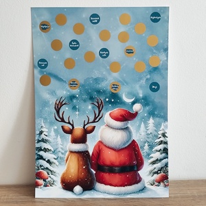 Kaparós adventi naptár, kalandos, 24 kaparófelülettel ellátott élmény adventi naptár - karácsony - adventi díszek - adventi naptár - Meska.hu