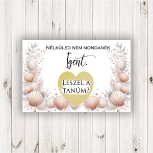 Kaparós képeslap felkérésekhez, tanú felkérésére, koszorúslány felkérésére, tengerparti stílusú, Esküvő, Meghívó & Kártya, Tanú felkérő, Fotó, grafika, rajz, illusztráció, MESKA
