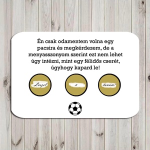 Kaparós képeslap felkérésekhez, tanú felkérésére, férfiak felkérésére, férfi felkérő, groom, focis téma, futball, foci - Meska.hu