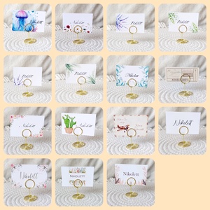 Zöld növényes esküvői ültető kártya, névkártya, névtábla, vendég kártya, asztalkártya, egyedi ültető, esküvői kellék - esküvő - meghívó & kártya - ültetési rend - Meska.hu