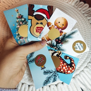 Kaparós kártyák egyedi felirattal a vevőidnek, vendégeidnek, vendégajándék, kollégáknak, kupon, kaparós sorsjegy, Karácsony, Karácsonyi ajándékozás, Karácsonyi képeslap, üdvözlőlap, ajándékkísérő, Fotó, grafika, rajz, illusztráció, MESKA