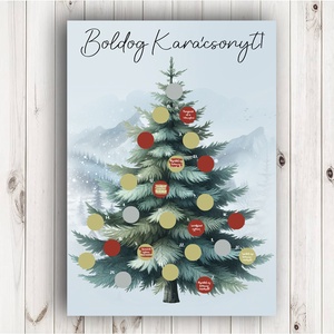 Kaparós adventi naptár, kalandos, 24 kaparófelülettel ellátott élmény adventi naptár, Karácsony, Adventi díszek, Adventi naptár, Fotó, grafika, rajz, illusztráció, MESKA