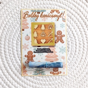 Kaparós karácsonyi sorsjegy pénznyereménnyel, pénzátadó, ajándék átadására, sorsjegy, egyedi - Meska.hu