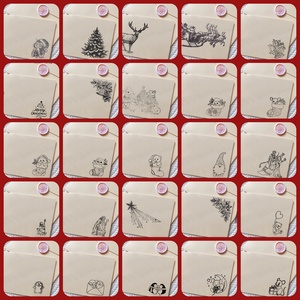 Karácsonyi mintás kaparós sorsjegy, keresztszülő felkérő, viaszpecséttel zárható borítékkal, egyedi, felkérő sorsjegy - otthon & életmód - papír, írószer - ajándékozás kellékei - ajándék sorsjegy - Meska.hu