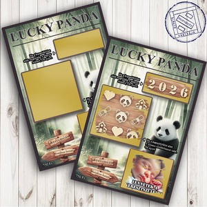 Egyedi, fényképes, kaparós keresztszülő felkérő, viaszpecséttel zárható borítékkal, egyedi, panda - Meska.hu