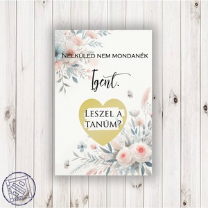 Kaparós képeslap felkérésekhez, tanú felkérésére, koszorúslány felkérésére, keresztszülő felkérésére - esküvő - meghívó & kártya - tanú felkérő - Meska.hu