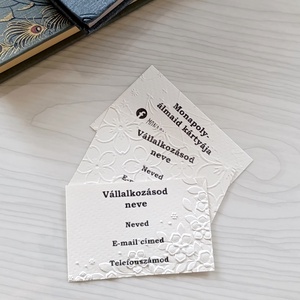 Dombornyomott névjegykártya - Meska.hu