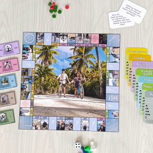 Egyedi Monopoly ihlette társasjáték - játék & sport - táblajáték és kártyajáték - társasjátékok - dobókocka - Meska.hu