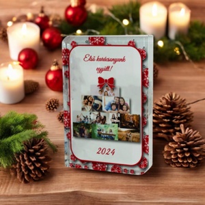 Karácsonyi saját fényképes fotókristaly , Karácsony, Karácsonyi lakásdekoráció, Karácsonyi lakásdíszek, Fotó, grafika, rajz, illusztráció, MESKA