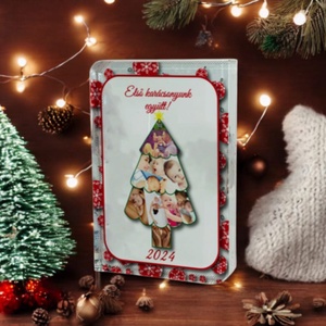 Karácsonyi saját fényképes fotókristaly , Karácsony, Karácsonyi lakásdekoráció, Karácsonyi lakásdíszek, Fotó, grafika, rajz, illusztráció, MESKA