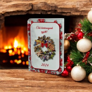 Karácsonyi saját fényképes fotókristaly , Karácsony, Karácsonyi lakásdekoráció, Karácsonyi lakásdíszek, Fotó, grafika, rajz, illusztráció, MESKA