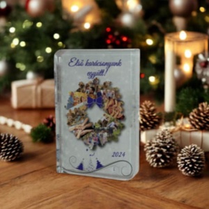 Karácsonyi saját fényképes fotókristaly , Karácsony, Karácsonyi lakásdekoráció, Karácsonyi lakásdíszek, Fotó, grafika, rajz, illusztráció, MESKA