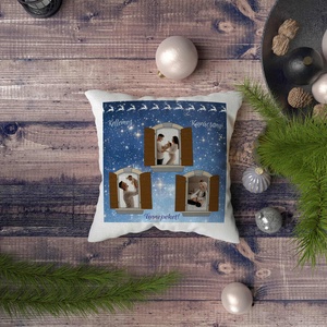 Karácsonyi saját fényképes párna  - Meska.hu