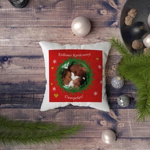Karácsonyi saját fényképes párna  - Meska.hu