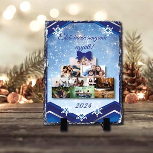 Karácsonyi saját fényképes fotókő , Otthon & Életmód, Dekoráció, Asztal és polc dekoráció, Asztaldísz, , MESKA