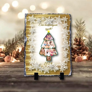 Karácsonyi saját fényképes fotókő , Otthon & Életmód, Dekoráció, Asztal és polc dekoráció, Asztaldísz, , MESKA