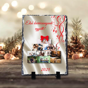 Karácsonyi saját fényképes fotókő , Otthon & Életmód, Dekoráció, Asztal és polc dekoráció, Asztaldísz, , MESKA