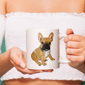 Francia bulldog kutyás kávés bögre - otthon & életmód - konyhafelszerelés, tálalás - tálalás - bögre & csésze - Meska.hu