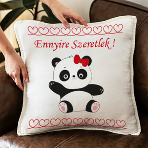  Ennyire szeretlek  pandalány esküvői párna  - otthon & életmód - lakástextil - párna & párnahuzat - Meska.hu