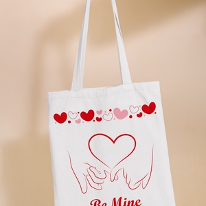 Be mine kéz női vászontáska - táska & tok - bevásárlás & shopper táska - shopper, textiltáska, szatyor - Meska.hu