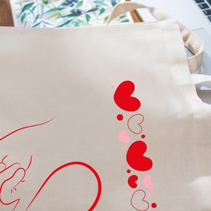 Be mine kéz női vászontáska - táska & tok - bevásárlás & shopper táska - shopper, textiltáska, szatyor - Meska.hu